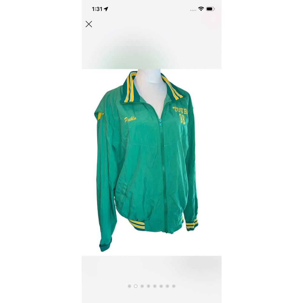 Rennoc Los Toros Band Presidente Beer Varsity Jacket Green Yellow - Picture 5 of 6